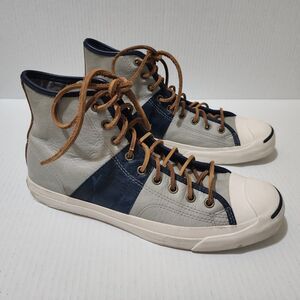 Converse Jack Purcell Johnny Hi-Top Sneakers Men's 10.5/Women's 12 Gray Leather